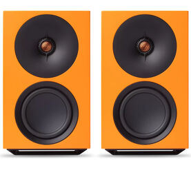 Cambridge Audio L/R M (pomarańczowy). Aktywne kolumny podstawkowe.