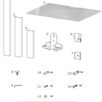 Sonorous PL2620 (czarny). Półka ścienna szklana pod sprzęt audio-video. - 4