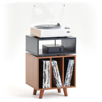 NorStone Stockholm 700 (czarny/orzech). Stolik audio. - 3