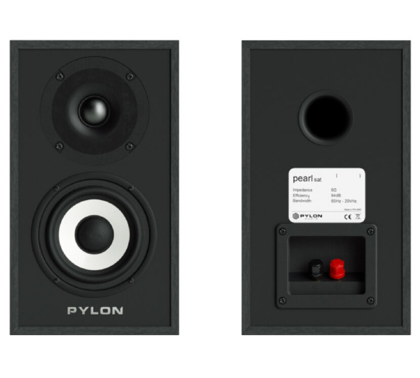 Pylon Audio Pearl Sat (czarny). Kolumny podstawkowe.