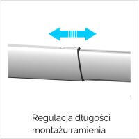 Suprema Spider Wall 4060 (srebrny). Uchwyt ścienny do projektora. - 3