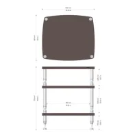 Solidsteel HF-3 Èlite (macassar). Stolik audio. - 2
