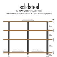 Solidsteel VL-4 (czarny). Stolik audio. - 5