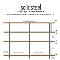 Solidsteel VL-4 (czarny). Stolik audio. - 5