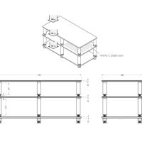 NorStone Stabbl 1140mm . Stolik audio. - 2
