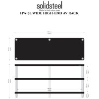 Solidsteel HW-3L (czarny). Stolik audio. - 2