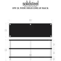 Solidsteel HW-3L (czarny). Stolik audio. - 2