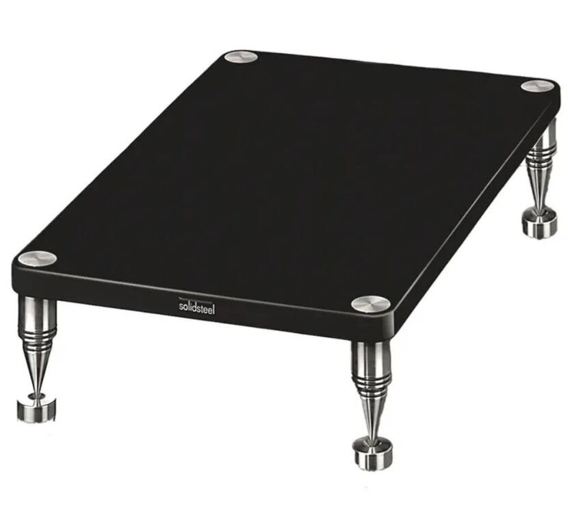 Solidsteel HF-B (czarny). Stolik audio pod wzmacniacz.