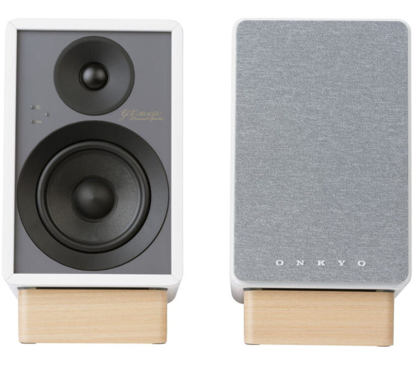 Onkyo Creator GX 10 DB (białe). Aktywne kolumny podstawkowe.