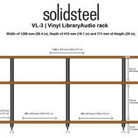 Solidsteel VL-3 (orzech). Stolik audio. - 4