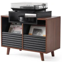 NorStone Oslo Vinyl 800 (czarny/orzech). Stolik audio. - 2