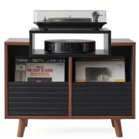 NorStone Oslo Vinyl 800 (czarny/orzech). Stolik audio. - 3