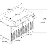 NorStone Oslo 800 (orzech). Stolik audio. - 4