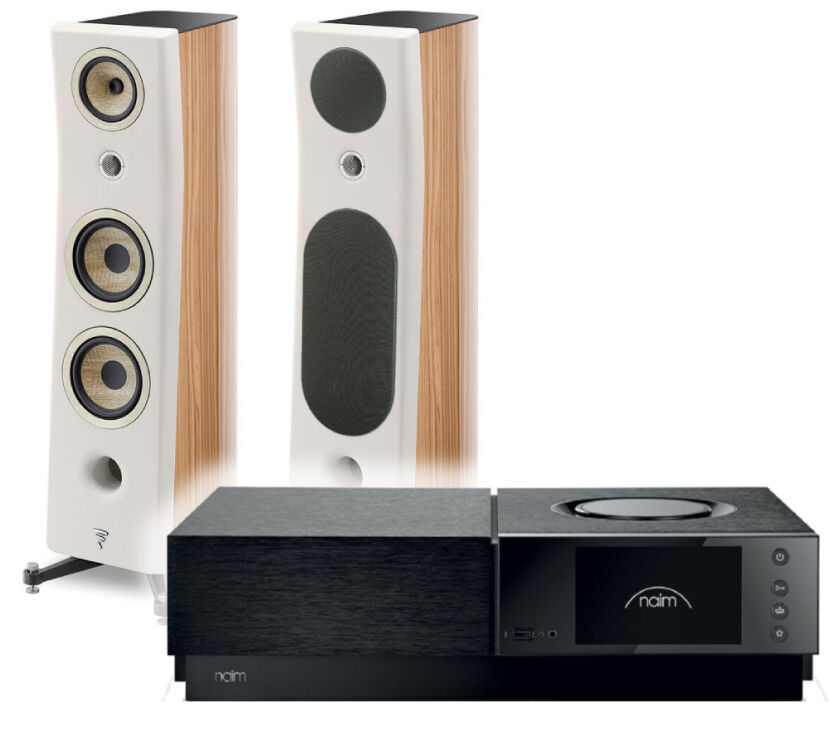 Focal Kanta N°2 (walnut hg - ivory mat), Naim Uniti Nova Power Edition. Zestaw stereo.