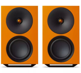 Cambridge Audio L/R X (pomarańczowy). Aktywne kolumny podstawkowe.