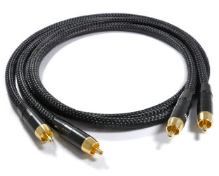 Melodika MD2RD10 Black Edition. Interkonekt audio 2xRCA (1m).