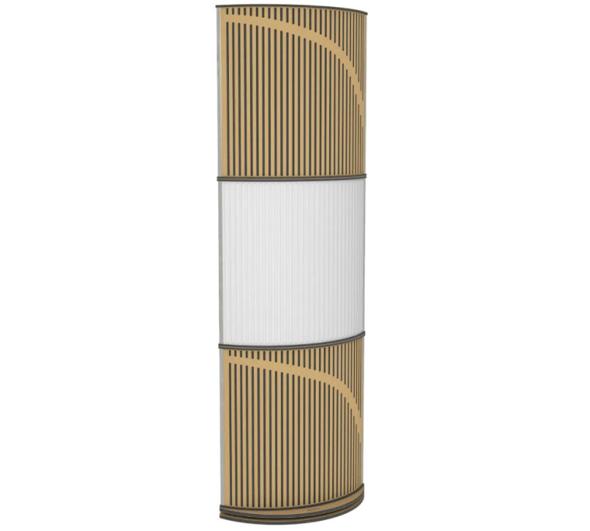 Vicoustic VicTotem Ultra VMT (natural white - metallic gold). Panel akustyczny (trzy moduły).