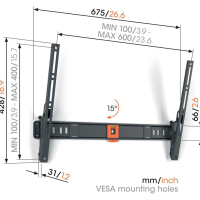 Vogels TVM 1613. Uchylny uchwyt do telewizora 40-77