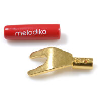 Melodika MDSPA4. Wtyki głośnikowe typu widły czarny/czerwony (4szt). - 5