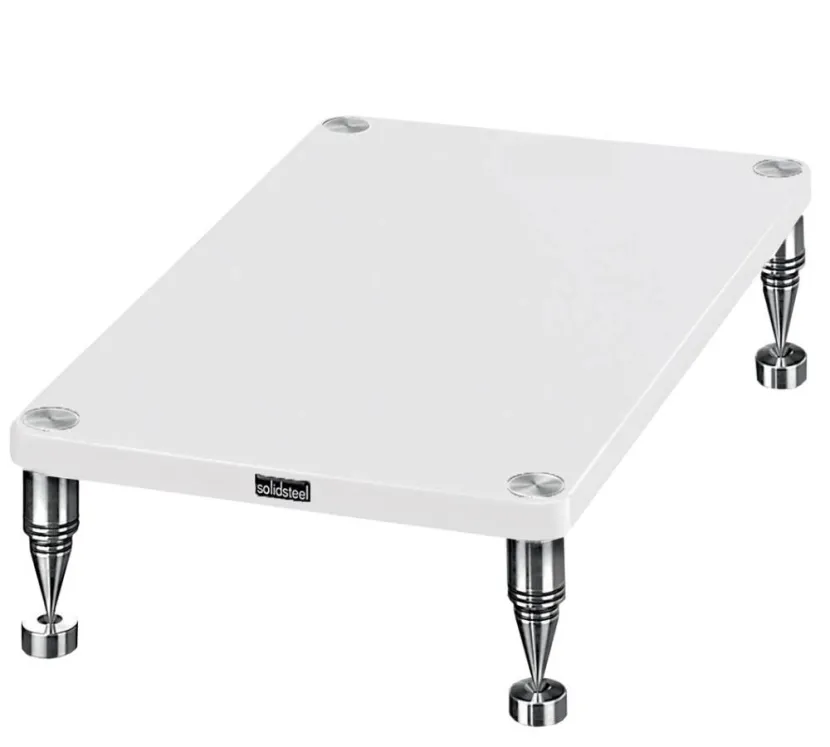 Solidsteel HF-A (biały połysk). Stolik audio pod wzmacniacz.