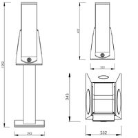 MBL Radialstrahler 126 (czarny/chrom). Kolumny podstawkowe. - 6