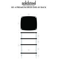 Solidsteel HF-4 (czarny połysk). Stolik audio. - 2