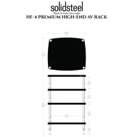Solidsteel HF-4 (czarny połysk). Stolik audio. - 2