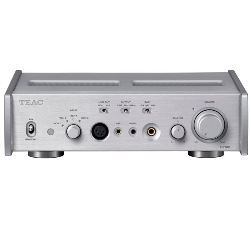 Teac HA-507 (srebrny). Wzmacniacz słuchawkowy / przedwzmacniacz.
