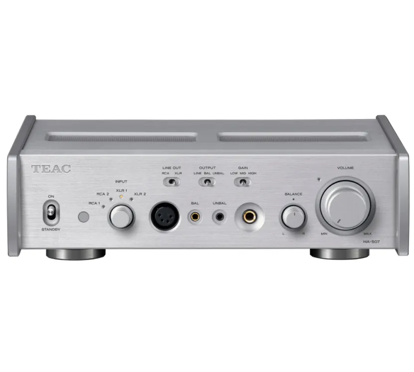 Teac HA-507 (srebrny). Wzmacniacz słuchawkowy / przedwzmacniacz.