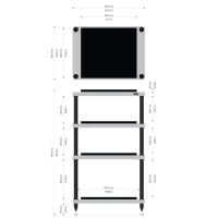 Solidsteel S5-4 (czarny). Stolik audio. - 2
