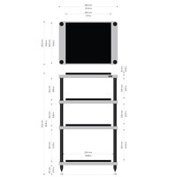 Solidsteel S5-4 (czarny). Stolik audio. - 2