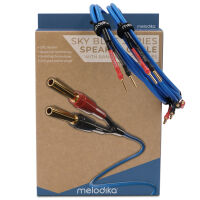 Melodika SBSC2525 Sky Blue. Przewód głośnikowy z wtykami typu banan (2x2,5m). - 2