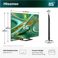 Hisense 4K 85E8S. Telewizor ULED 85