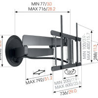 Vogels TVM 7675. Zmotoryzowany, obrotowy uchwyt do TV. - 12