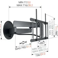 Vogels TVM 7675. Zmotoryzowany, obrotowy uchwyt do TV. - 12