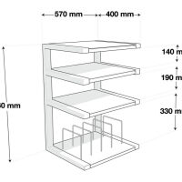 NorStone Esse HiFi Vinyl (biały). Stolik audio. - 3