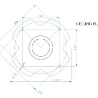 Euromet Arakno Mini (szary). Uchwyt sufitowy do projektora. - 2