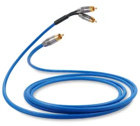 Melodika SBSWY10 Sky Blue. Przewód subwooferowy typu Y RCA - 2xRCA (1m).