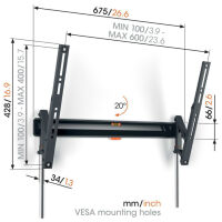 Vogels TVM 3613. Uchylny uchwyt do telewizora. - 2