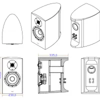 Taga Harmony Diamond B-60 v.3 (orzech afrykański - połysk). Kolumny podstawkowe. - 4