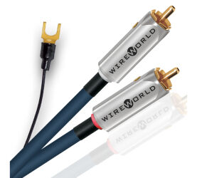 Wireworld Luna 10 (LUI-G). Przewód gramofonowy RCA z uziemieniem (2x1.0m).
