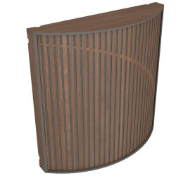 Vicoustic Cinema Round Ultra Fuser (dark walnut). Panel akustyczny (kpl. 2 sztuk).