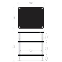 Solidsteel HY-3 (czarny). Stolik audio. - 2