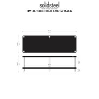 Solidsteel HW-2L (biały połysk). Stolik audio. - 2