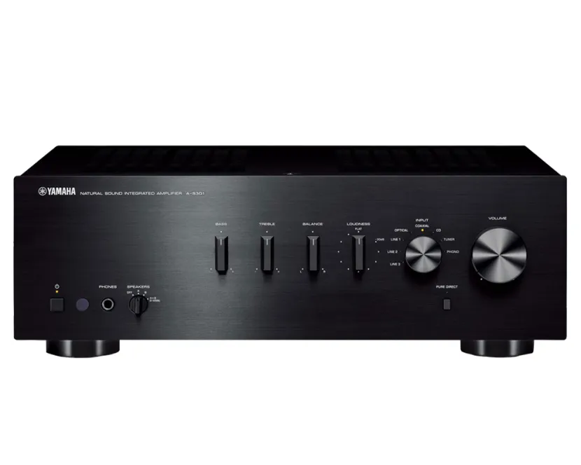 Yamaha A-S301 (czarny). Zintegrowany wzmacniacz stereo.