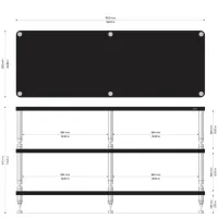 Solidsteel HW-3XL (biały połysk). Stolik audio. - 2