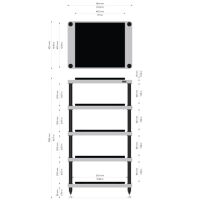 Solidsteel S5-5 30th Anniversary (srebrny). Stolik audio. - 2