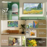 Hisense 4K 55S7S Canvas TV. Telewizor QLED 55