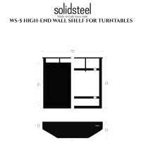 Solidsteel WS-5 (czarny). Półka ścienna na gramofon. - 6