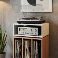 NorStone Stockholm 700 (biały/dąb). Stolik audio. - 4